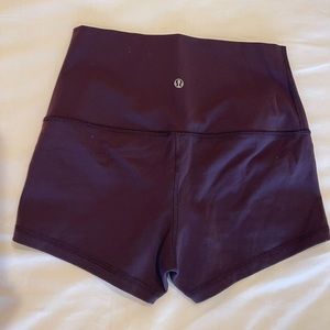 Lululemon fitted, high waisted workout shorts, size 6.